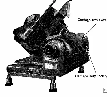 Carriage tray and sharpener assembly