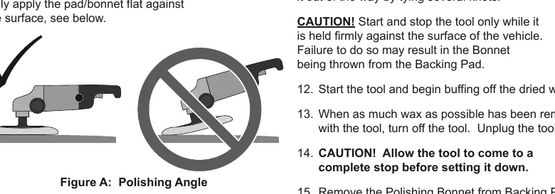 Figure A: Polishing Angle