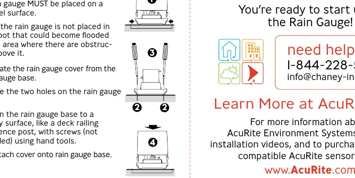 Rain Gauge Installation steps