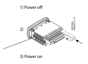 Installation of the EKA 181C battery module into the controller.