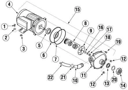 S/S Pump Assembly exploded view