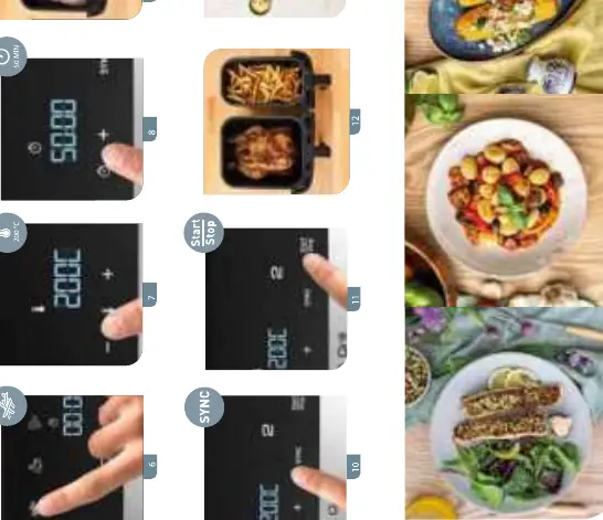Step-by-step cooking process
