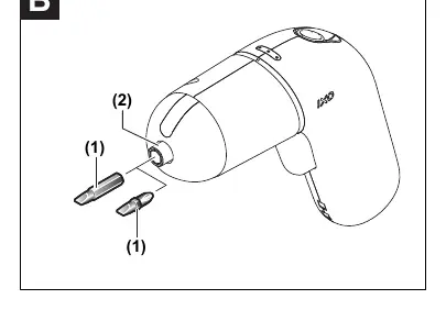 Inserting a screwdriver bit