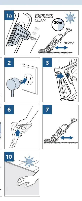 Operating instructions and cleaning modes.