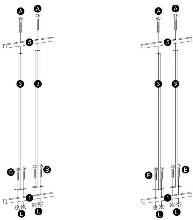 Step 1: Base and vertical support assembly