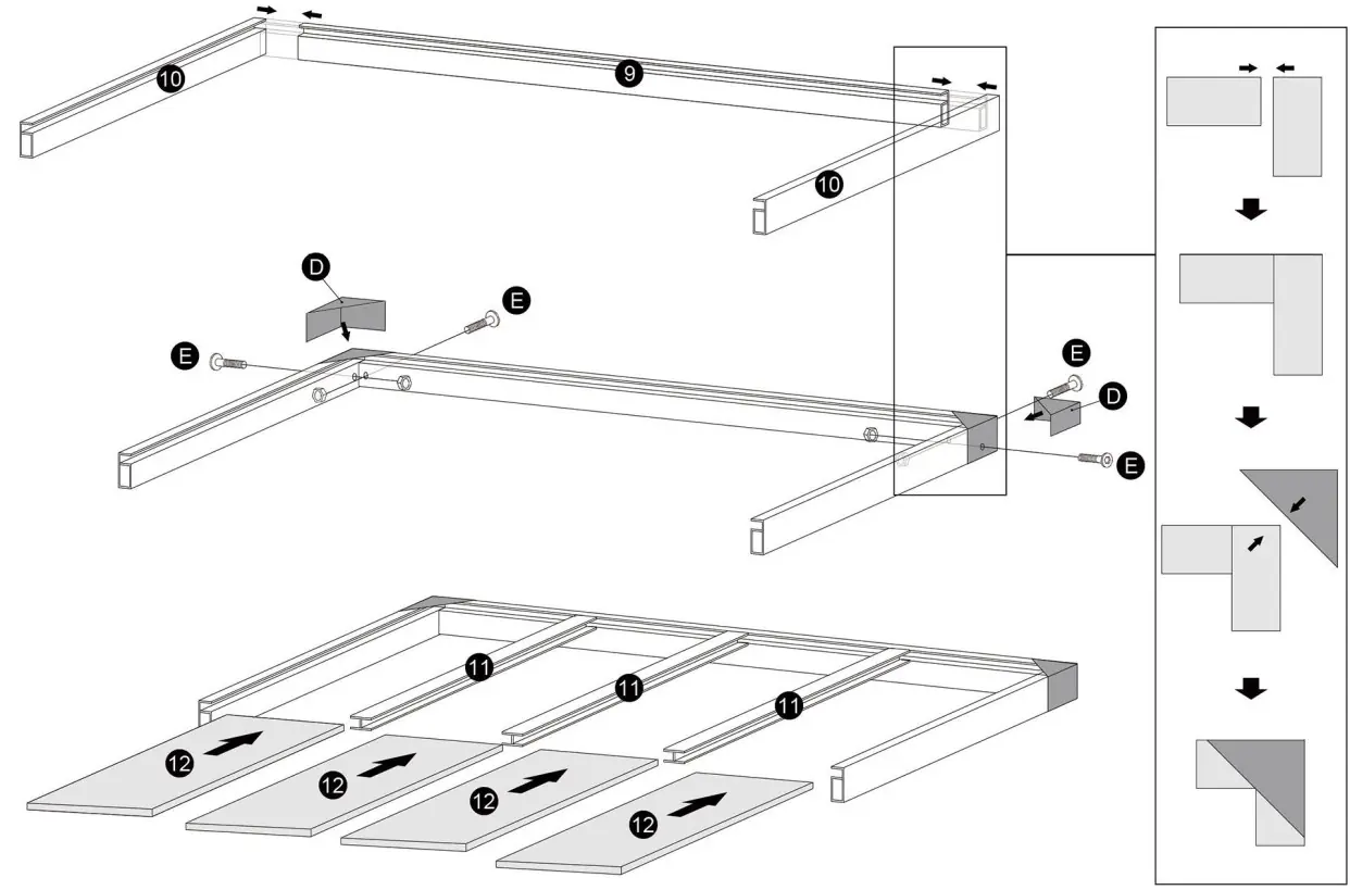 Step 6: Roof frame assembly