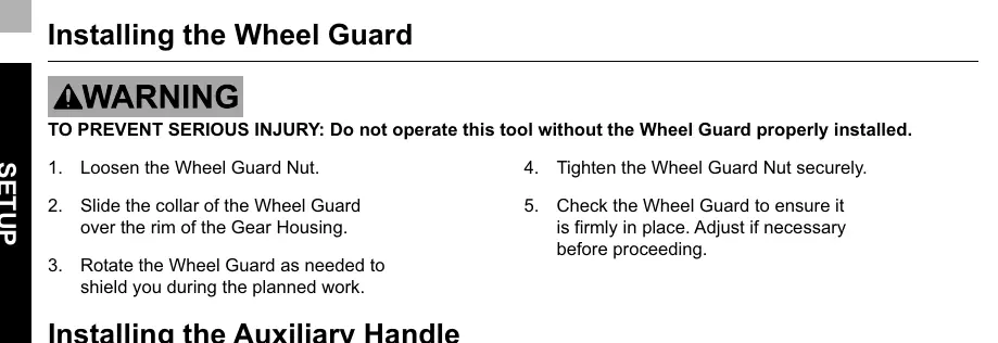 Installing the Wheel Guard