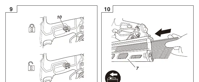 Trigger lock and nail loading steps