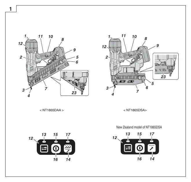 Parts identification for NT1865DAA and NT1865DSA