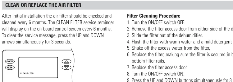 Filter cleaning procedure