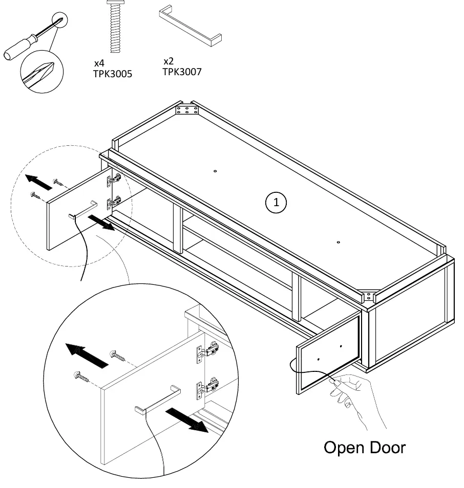 Step 1: Door assembly