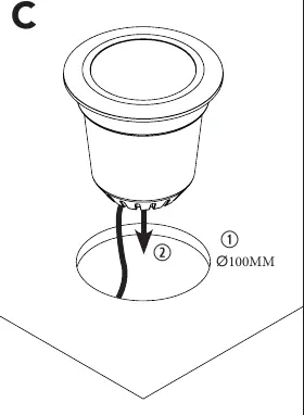 Fixed surface installation (Figure C)