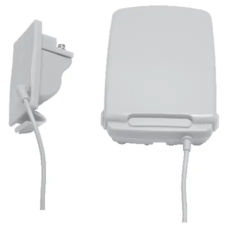 Battery compartment adaptor and wire routing clips for Iris sensor