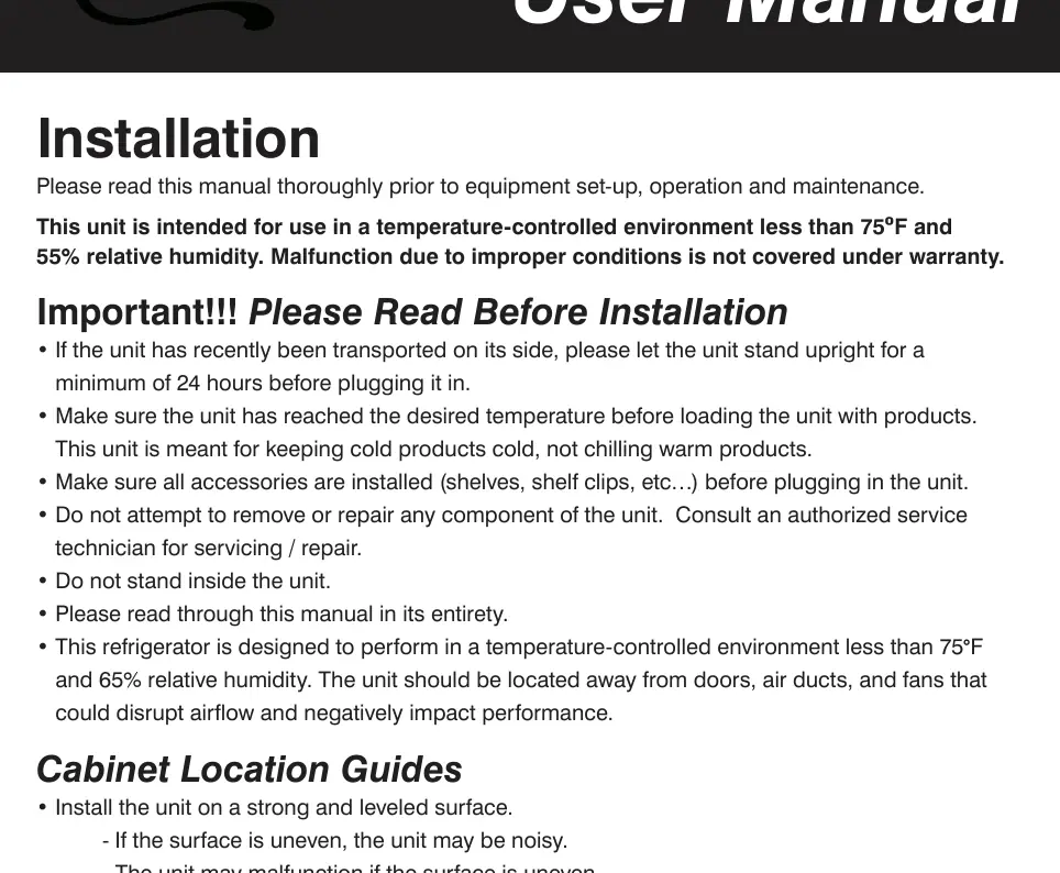 Installation diagram from the manual