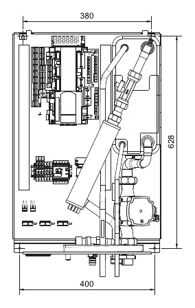Indoor unit fixing dimensions