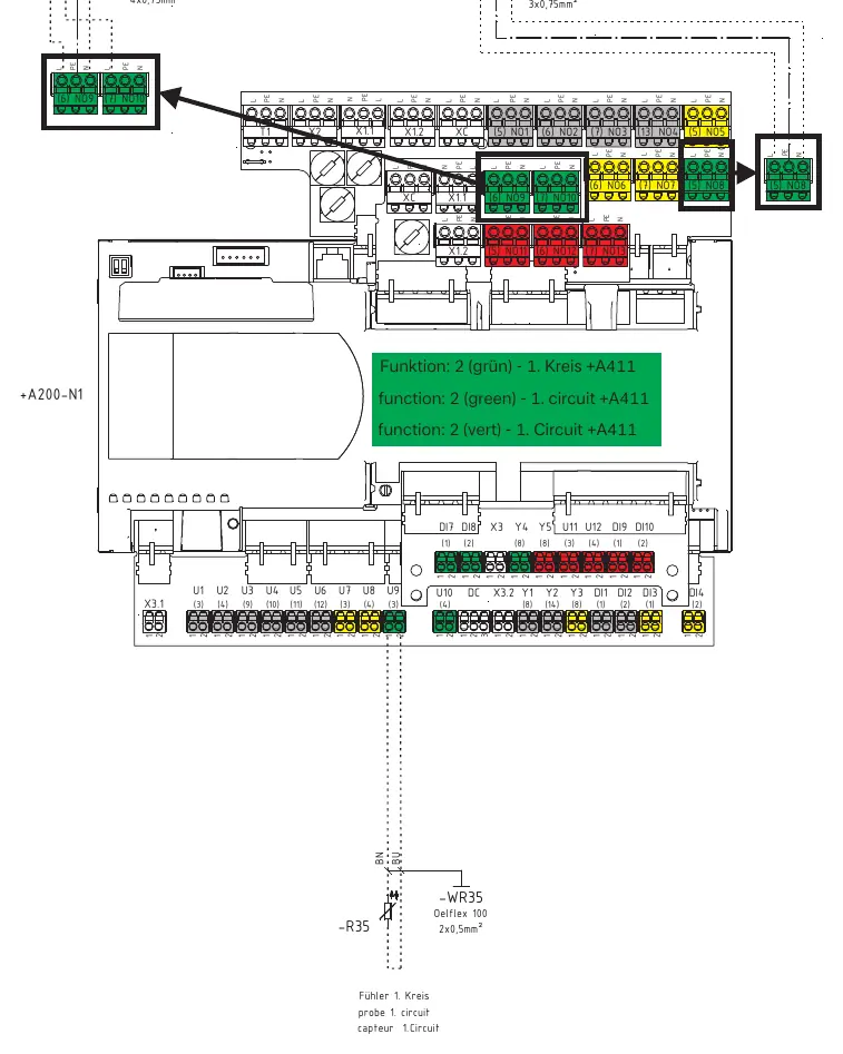 1st circuit wiring diagram (+A411)