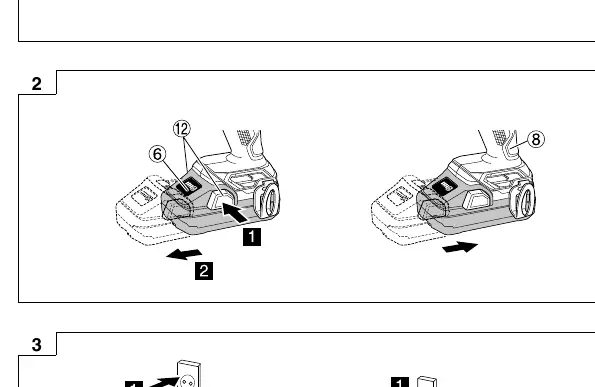 Battery removal and insertion (Fig. 2)