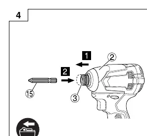 Mounting the bit (Fig. 4)