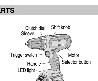 Parts identification of the DS 18DF