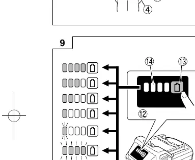 Remaining battery indicator (Fig. 9)