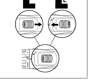 Speed selection (H/L)