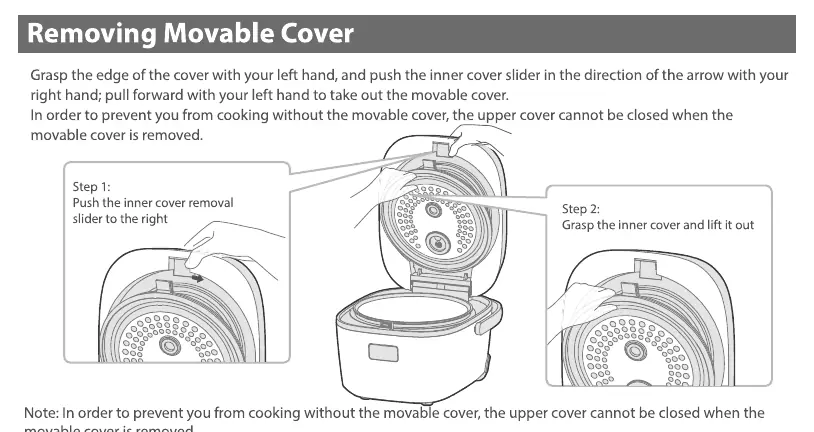 Removing the movable cover