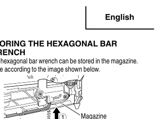 Storing the hexagonal bar wrench