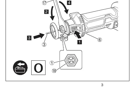 Installing the bit using the wrench