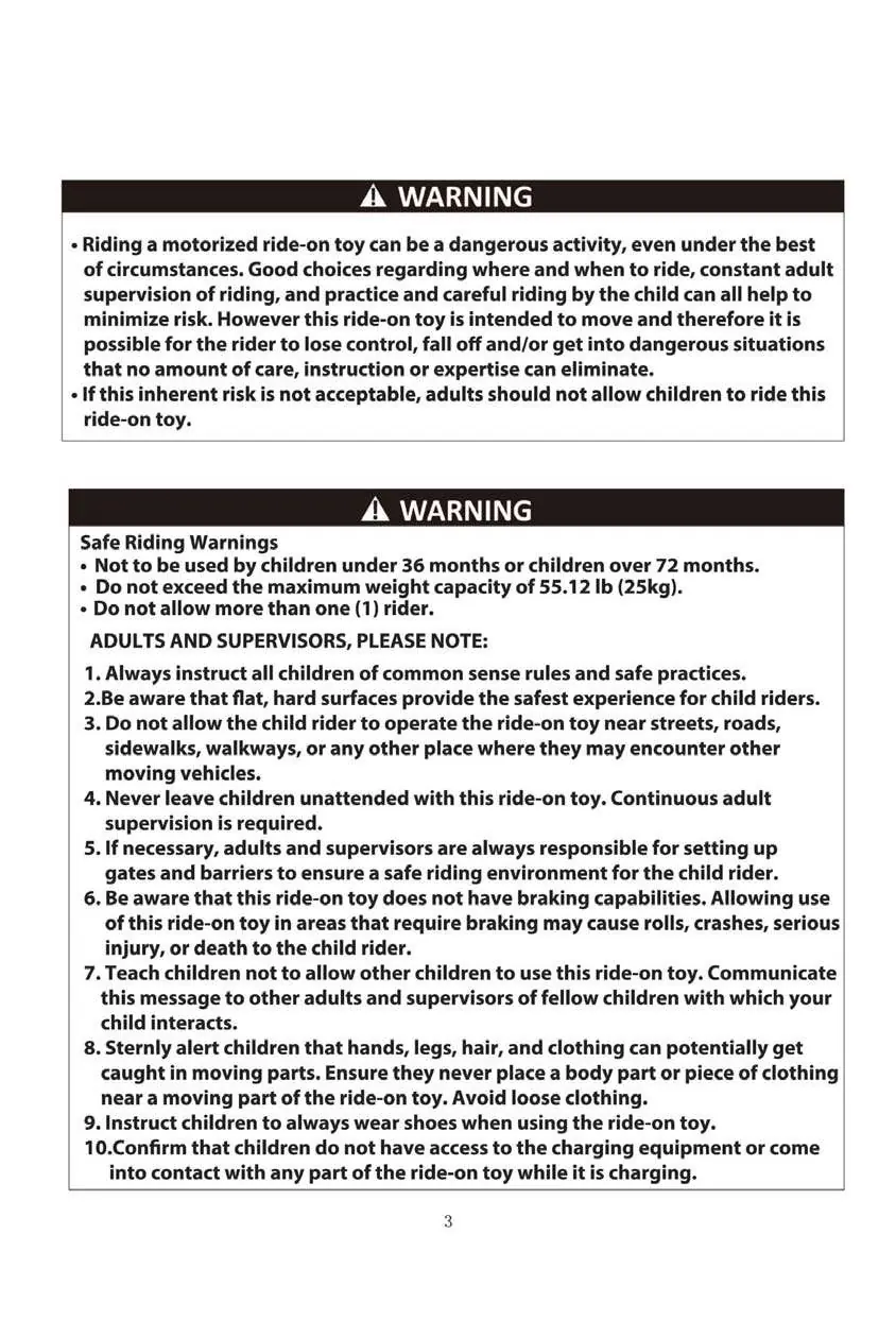 Review safe riding guidelines and environmental precautions.