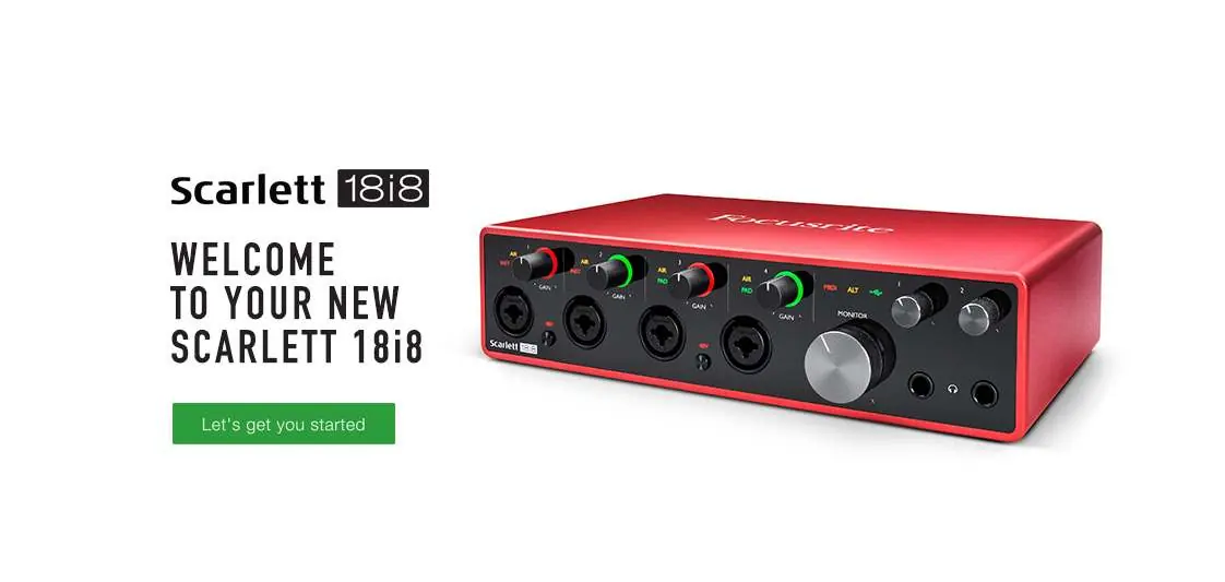 Scarlett 18i8 setup interface