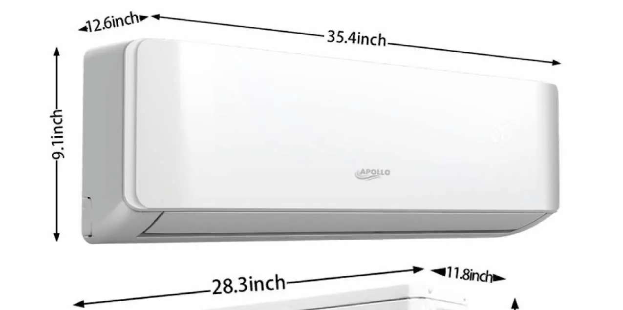 Indoor unit dimensions