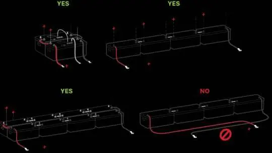 Battery connection configurations