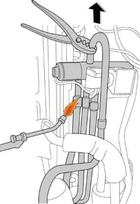 Four-way valve removal