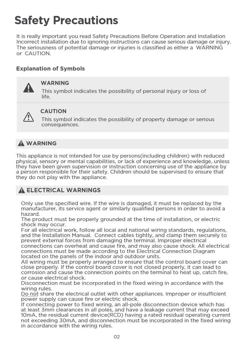 Read safety precautions