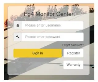 Web registration interface