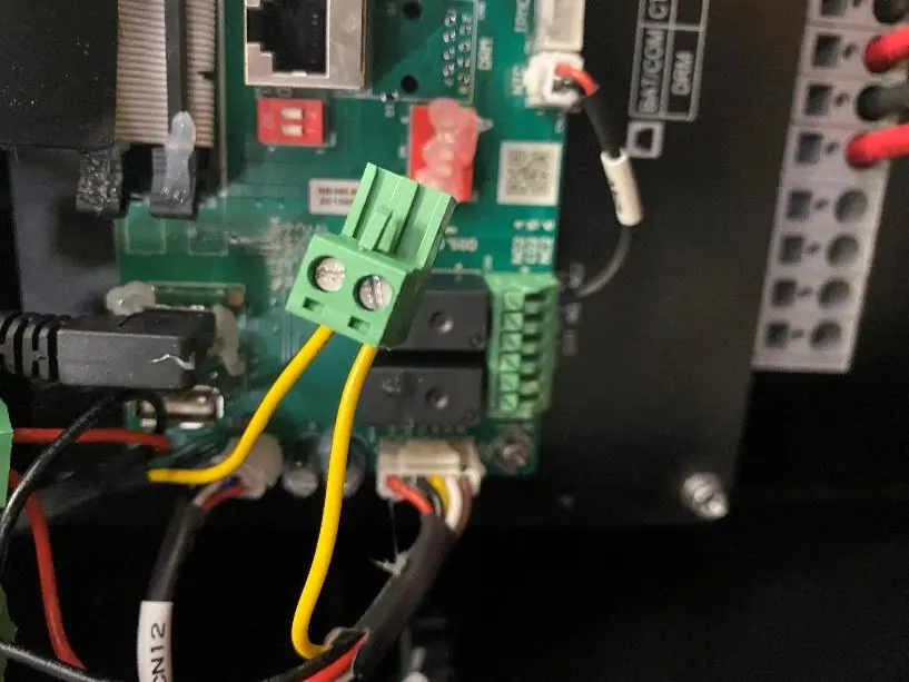 Fastening wire to connector