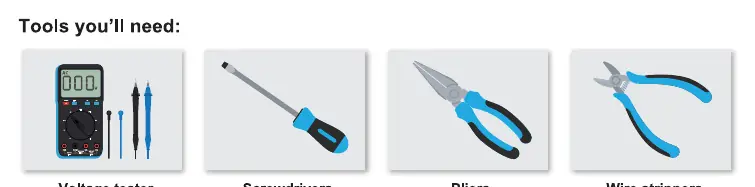 Tools required for installation