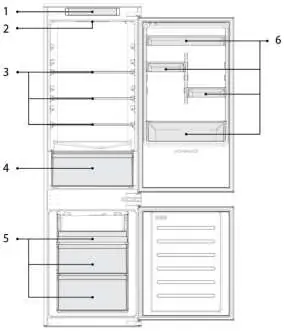 Refrigerator components diagram