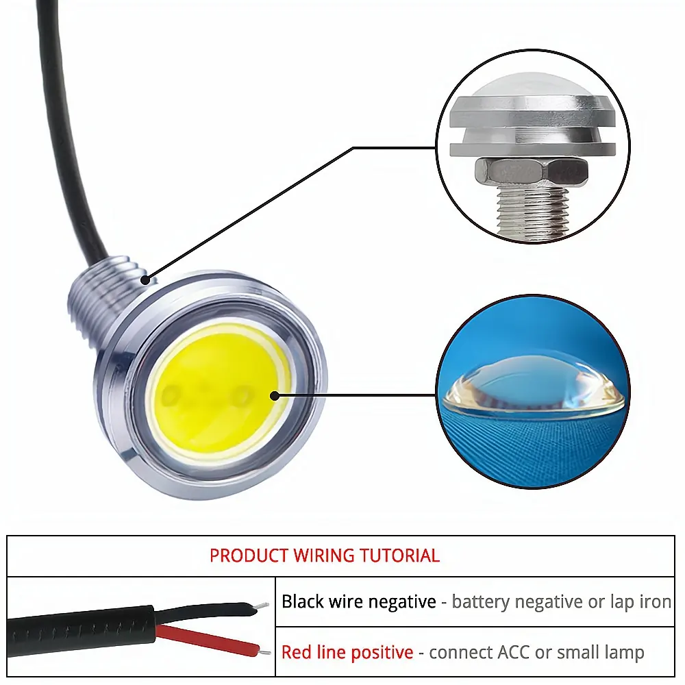 Wiring diagram showing connection of black and red wires.