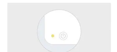 Power on the device and ensure the indicator is flashing.