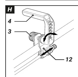 Fig H: Adjusting the extra handle
