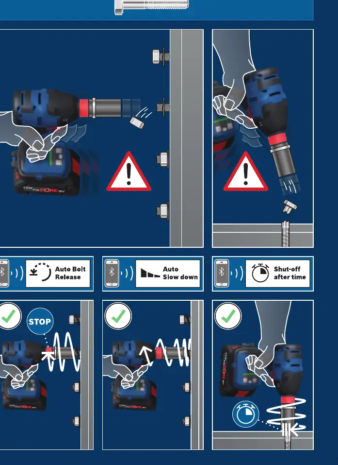 Auto Bolt Release and Shut-off features