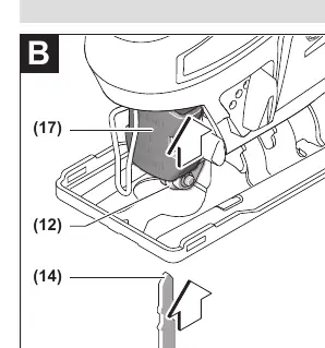 Blade installation and removal steps.