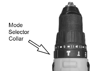 Mode selector collar