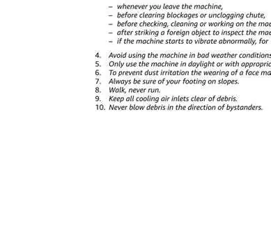 Follow operational safety guidelines