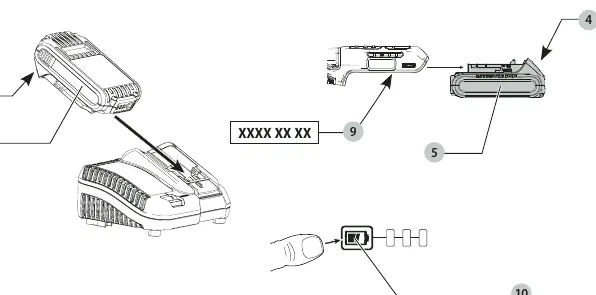 Battery charging (Fig. B)