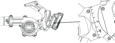 Angle adjustment of the blower handle and body.