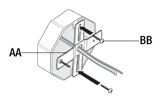 Attaching the mounting unit to the junction box