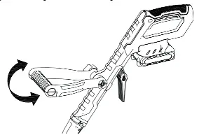 Adjusting the angle of the additional handle.