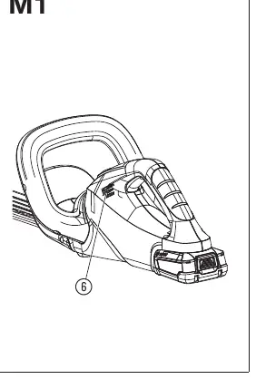Cleaning the hedge trimmer (M1)